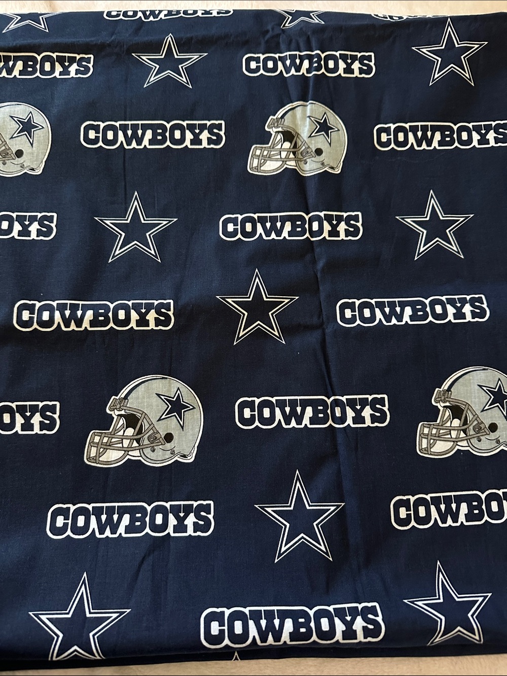 2 yard NFL Dallas Cowboys Navy Blue Silver Team Logo Fabric COTTON